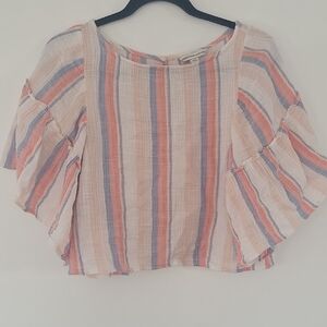 American Eagle Outfitters Multicolor Striped Cotton Blouse